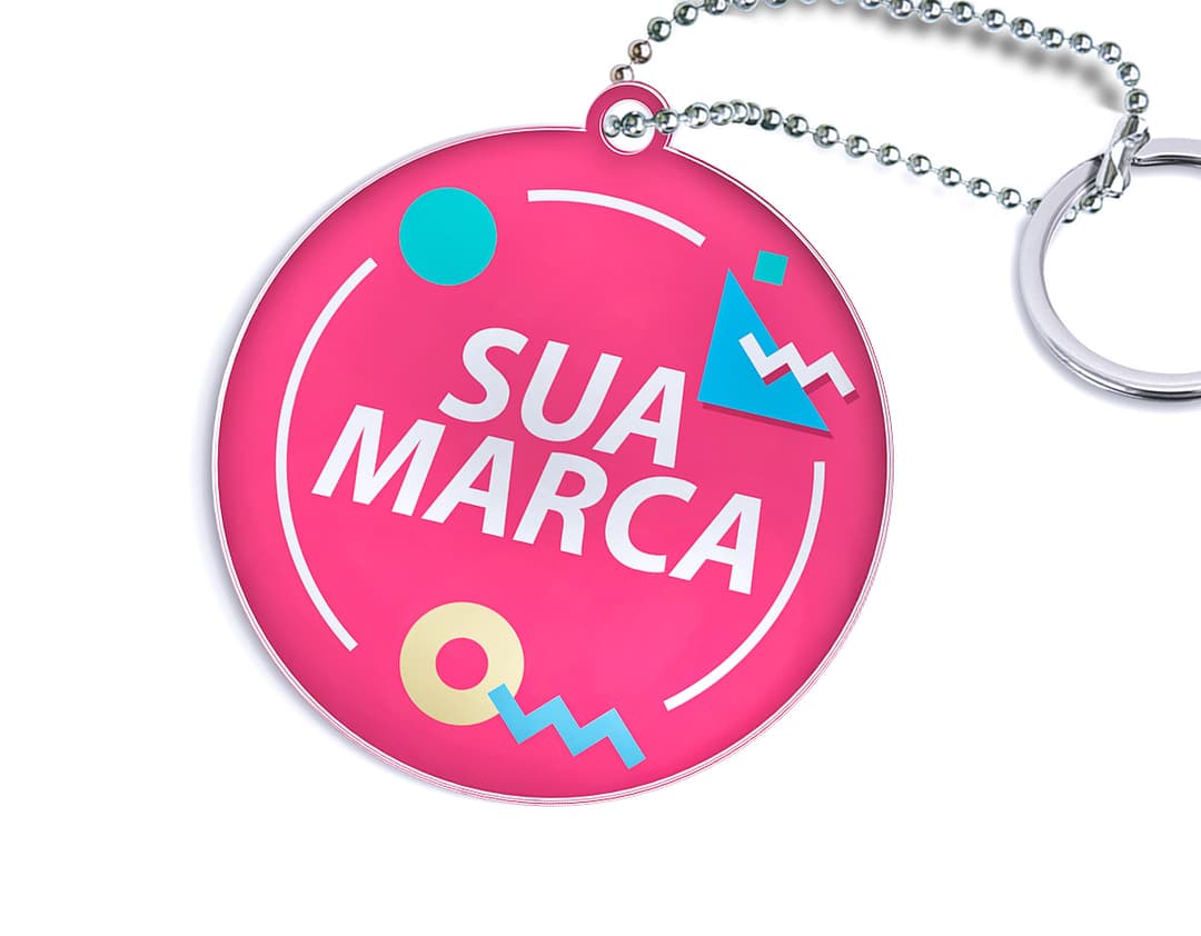 Chaveiro em acrílico: acessório moderno e prático para organizar suas chaves. Ideal para presentear ou usar no dia a dia. Adicione estilo e personalidade ao seu look com esse item versátil. Adquira já o seu!