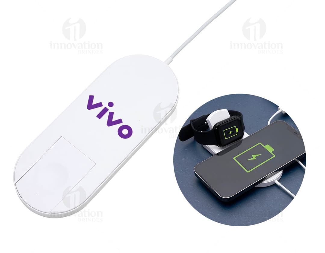 Base de indução para celular e iwatch, tecnologia de ponta para carregar seus dispositivos de forma prática e rápida. Acesse o mundo digital com facilidade e segurança, seja no escritório ou em casa. Conecte-se sem complicação!