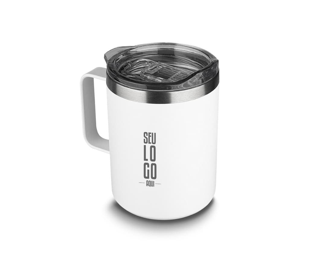Caneca térmica de 350ml em inox, com design moderno e resistente. Ideal para manter suas bebidas quentes por mais tempo, seja café, chá ou outra bebida de sua preferência. Perfeita para uso em casa, no trabalho ou em viagens. Cor prateada e acabamento em metal brilhante.