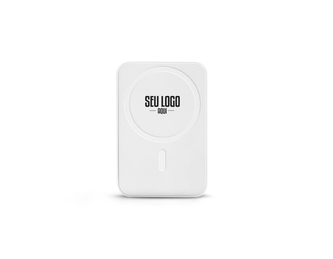 Bateria portátil de lítio com capacidade de 10.000 mAh.