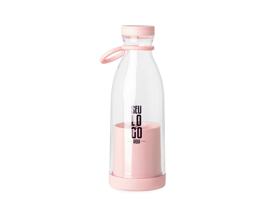 Garrafa com misturador de 380ml na cor verde.