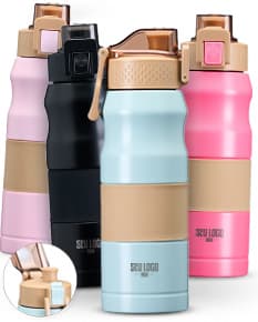 Squeeze Térmica 450ml em destaque em fundo branco.