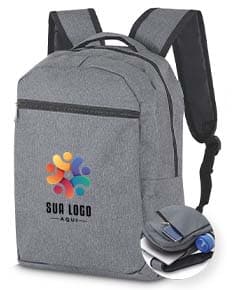 Mochila para Notebook na cor preta, com compartimento acolchoado para laptop e bolsos frontais para acessórios. Alças acolchoadas e ajustáveis para maior conforto no transporte.