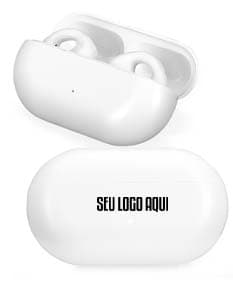 Fone de ouvido Bluetooth preto com almofadas acolchoadas e botões de controle de volume.