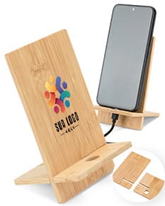 GALEN Suporte para celular em bambu desmontável em duas partes